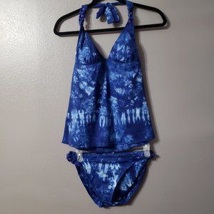 Lucky brand 2-Piece Blue Tie Dye Bikini Sz S/L